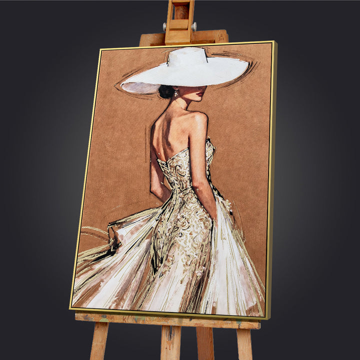 A Touch of Elegance (82,5 x 122,5 cm) – Handveredelter Kunstdruck auf Leinwand