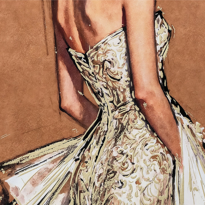 A Touch of Elegance (82,5 x 122,5 cm) – Handveredelter Kunstdruck auf Leinwand