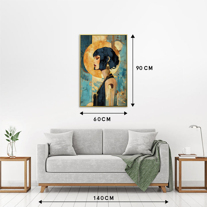 1920s Glamour (60 x 90 cm) – Handveredelter Kunstdruck auf Leinwand