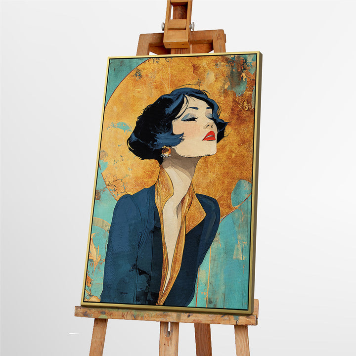 1920s Glamour (60 x 90 cm) – Handveredelter Kunstdruck auf Leinwand