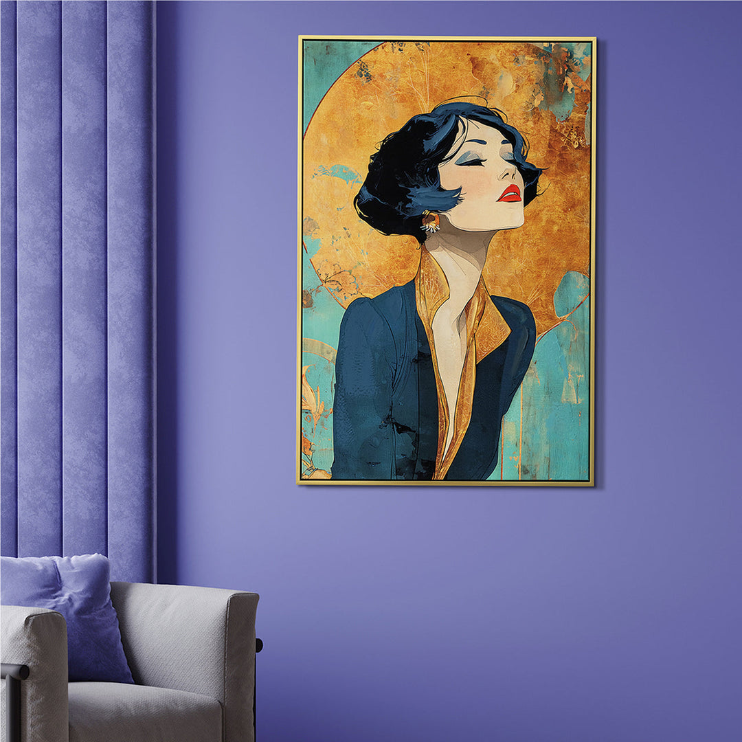 1920s Glamour (60 x 90 cm) – Handveredelter Kunstdruck auf Leinwand