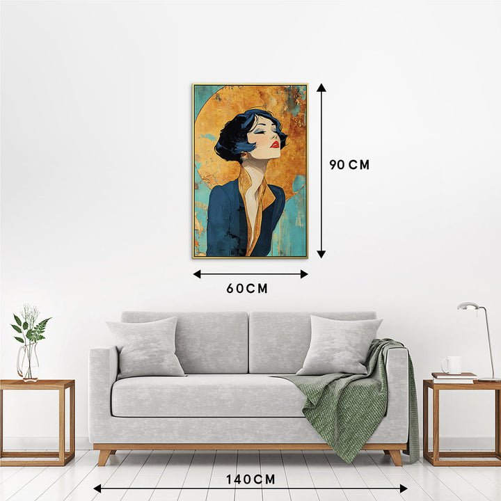 1920s Glamour (60 x 90 cm) – Handveredelter Kunstdruck auf Leinwand