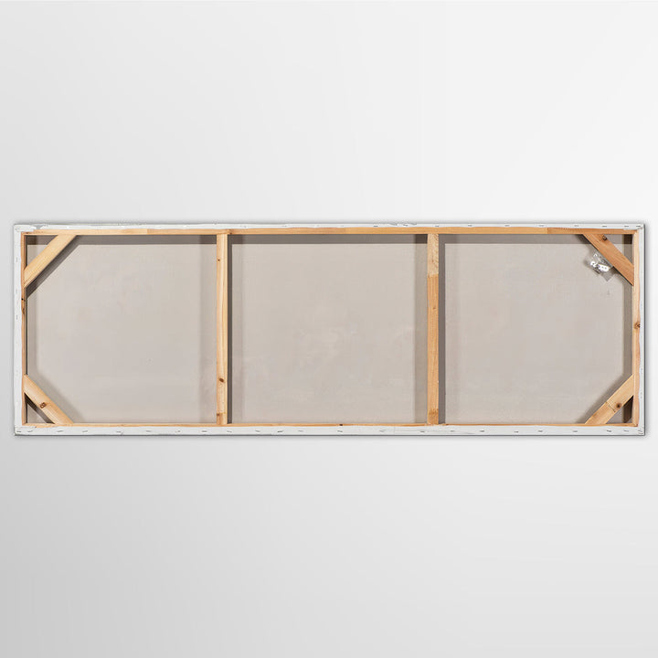 Farben der Begegnungen (50 x 150 cm) – Handveredelter Kunstdruck auf Leinwand