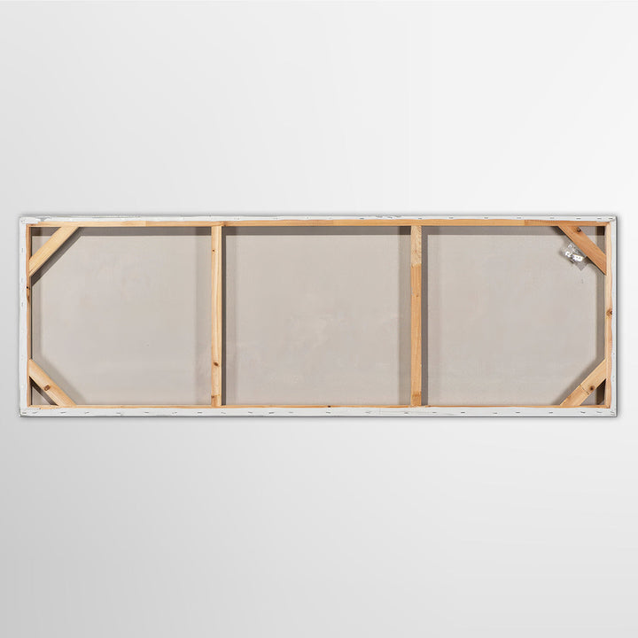 Farben der Begegnungen (50 x 150 cm) – Handveredelter Kunstdruck auf Leinwand