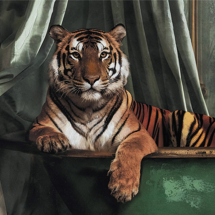 A Quiet Moment in the Jungle – Handveredelter Kunstdruck auf Leinwand