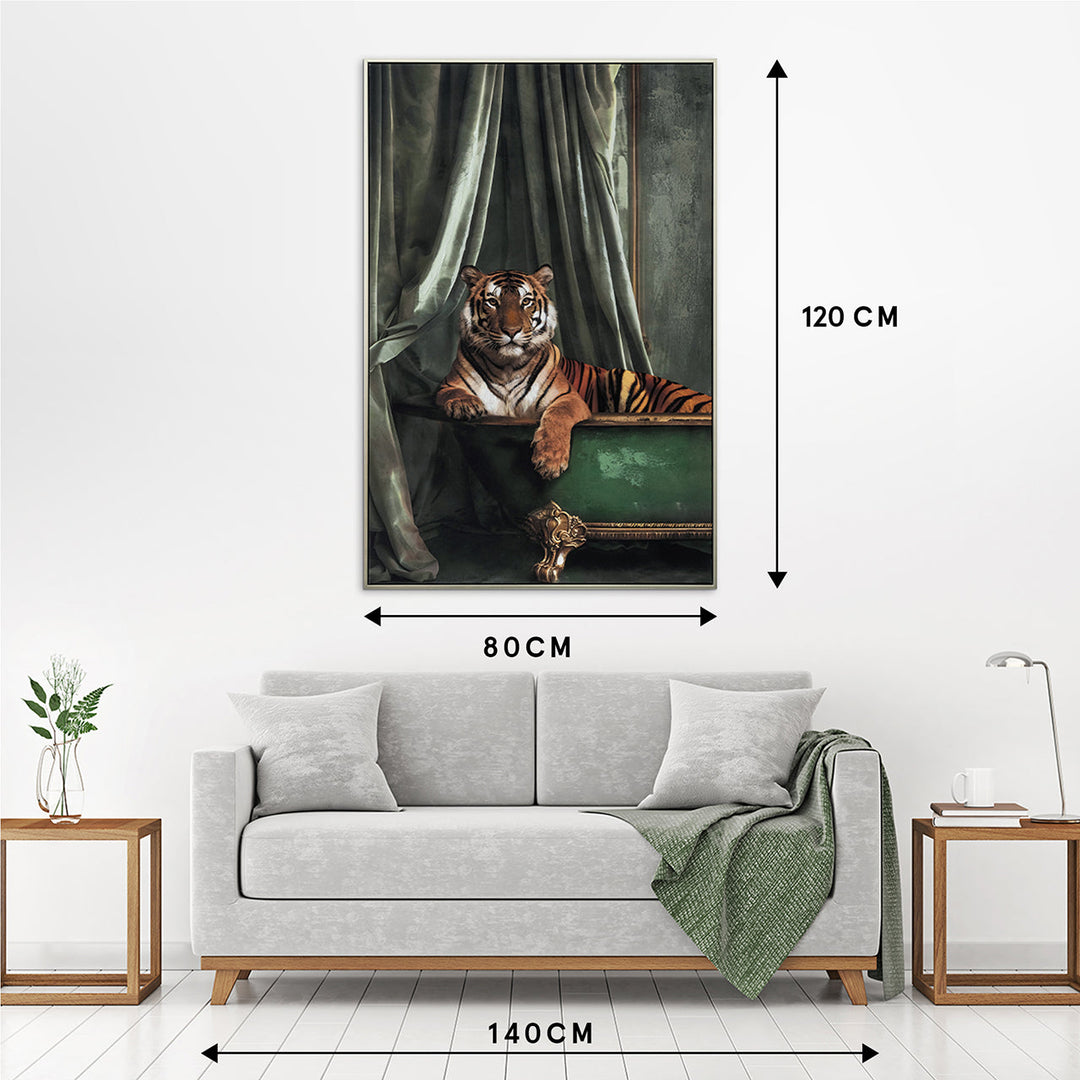 A Quiet Moment in the Jungle – Handveredelter Kunstdruck auf Leinwand