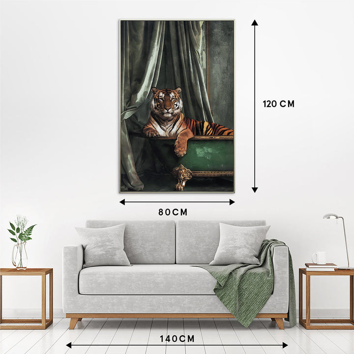 A Quiet Moment in the Jungle – Handveredelter Kunstdruck auf Leinwand