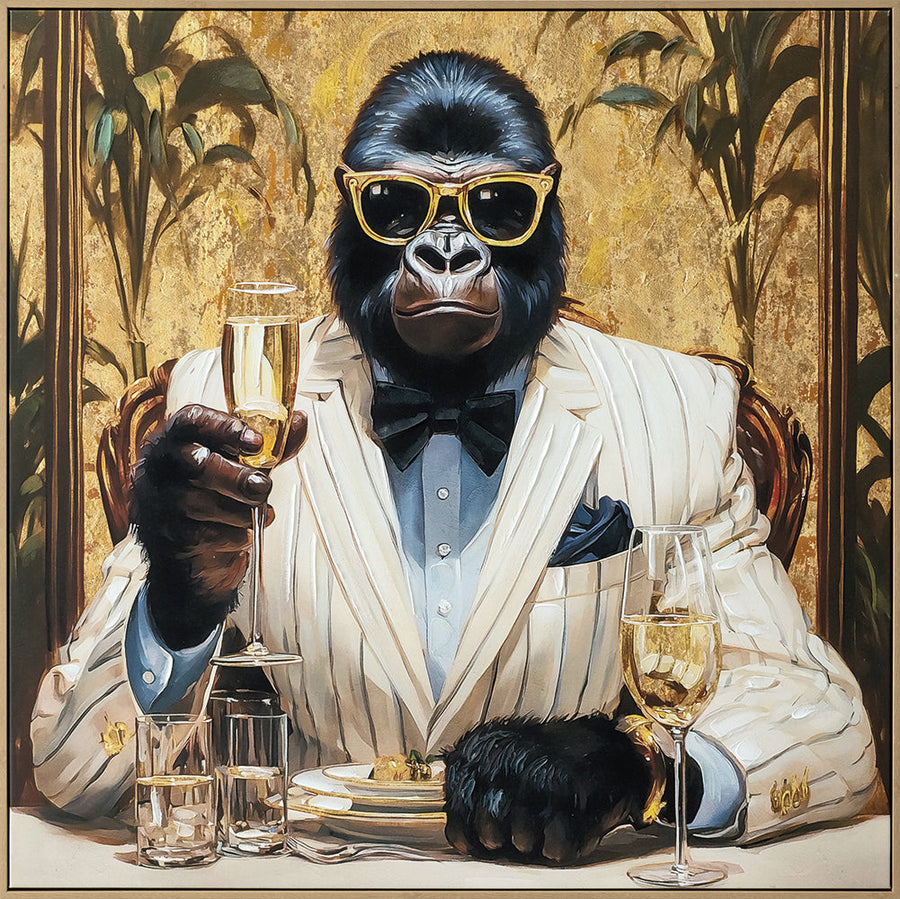 Boss Mode – Handveredelter Kunstdruck auf Leinwand
