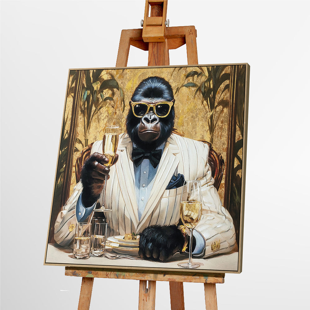 Boss Mode – Handveredelter Kunstdruck auf Leinwand