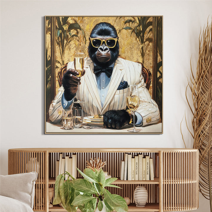 Boss Mode – Handveredelter Kunstdruck auf Leinwand