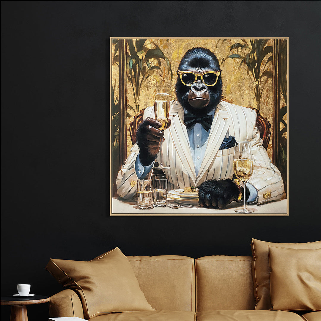 Boss Mode – Handveredelter Kunstdruck auf Leinwand