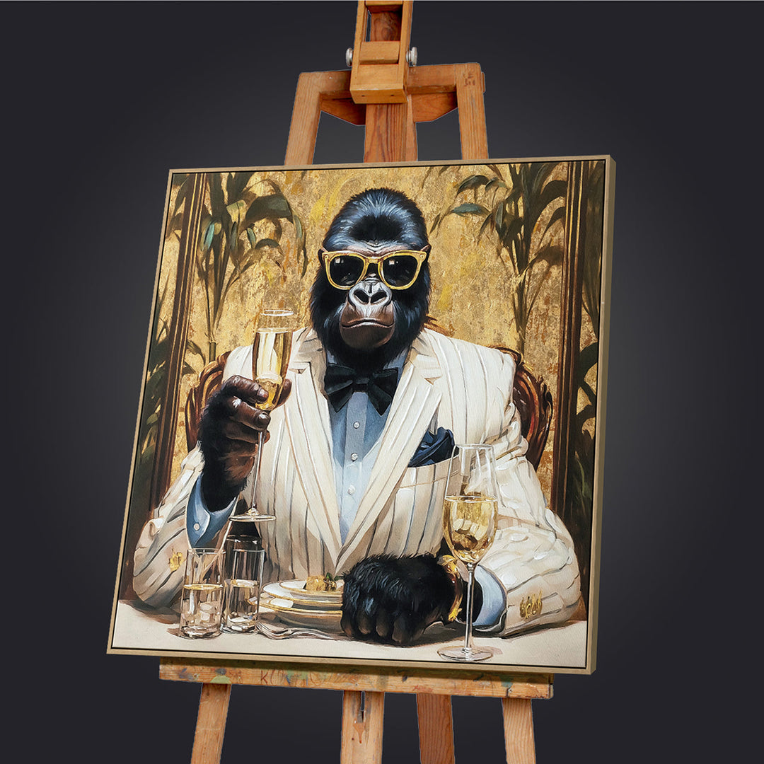 Boss Mode – Handveredelter Kunstdruck auf Leinwand