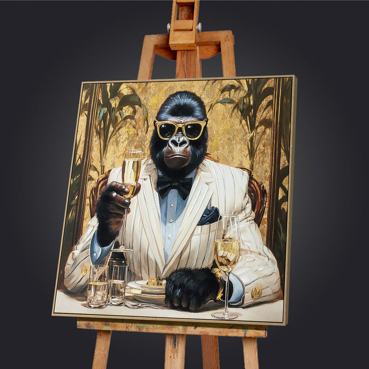 Boss Mode – Handveredelter Kunstdruck auf Leinwand