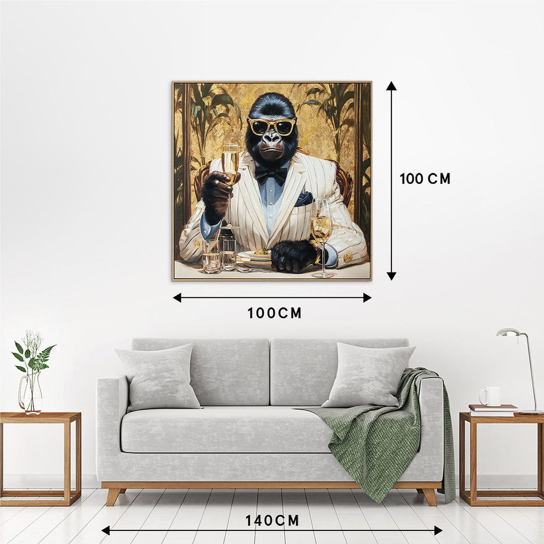 Boss Mode – Handveredelter Kunstdruck auf Leinwand