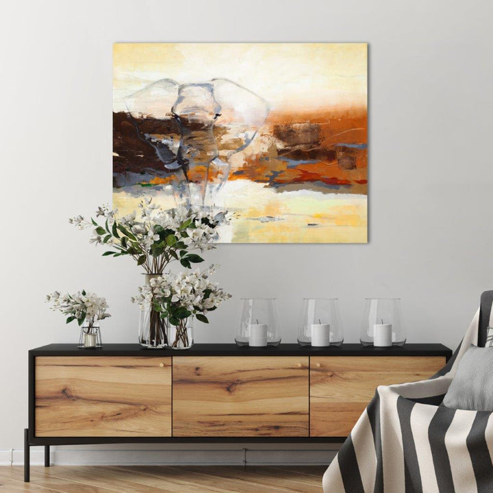 Elephant Horizon – Wandbild Elefant handgemalt