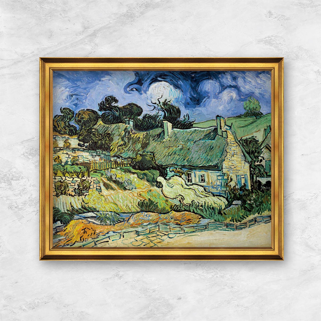 "Strohgedeckte Häuser in Cordeville bei Auvers-sur-Oise" | Vincent van Gogh