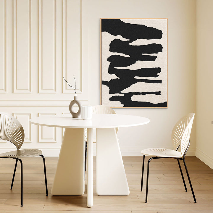 Frequency 2 – Akustikbild aus Filz in Off-White/Schwarz