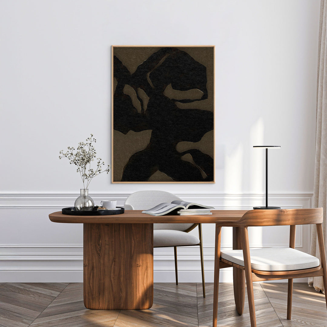 Silent Shadows 1 – Akustikbild aus Filz in Schwarz/Braun