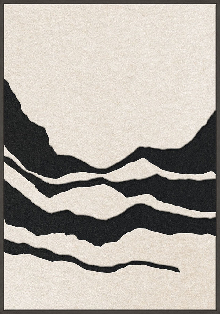 Tonefield 2 – Akustikbild aus Filz, Off-White/Schwarz, Hochformat