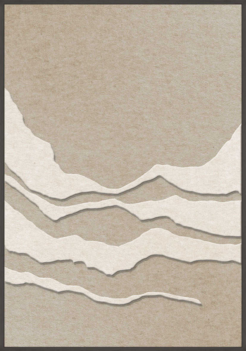Tonefield 1 – Akustikbild aus Filz, Off-White/Sand, Hochformat
