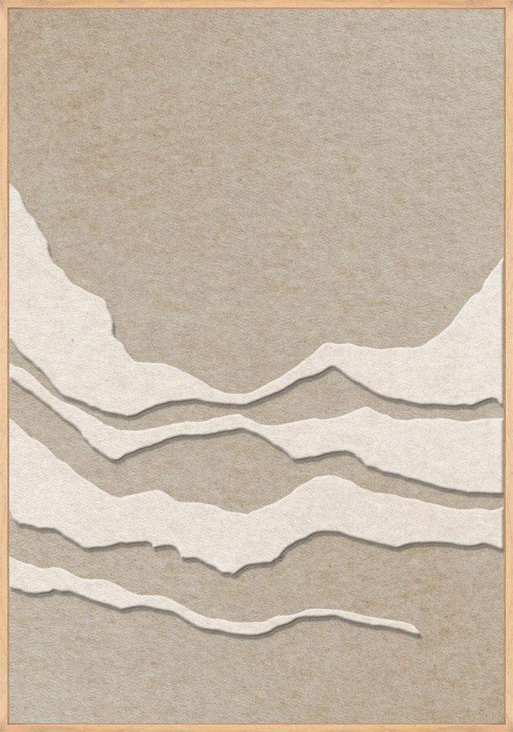 Tonefield 1 – Akustikbild aus Filz, Off-White/Sand, Hochformat