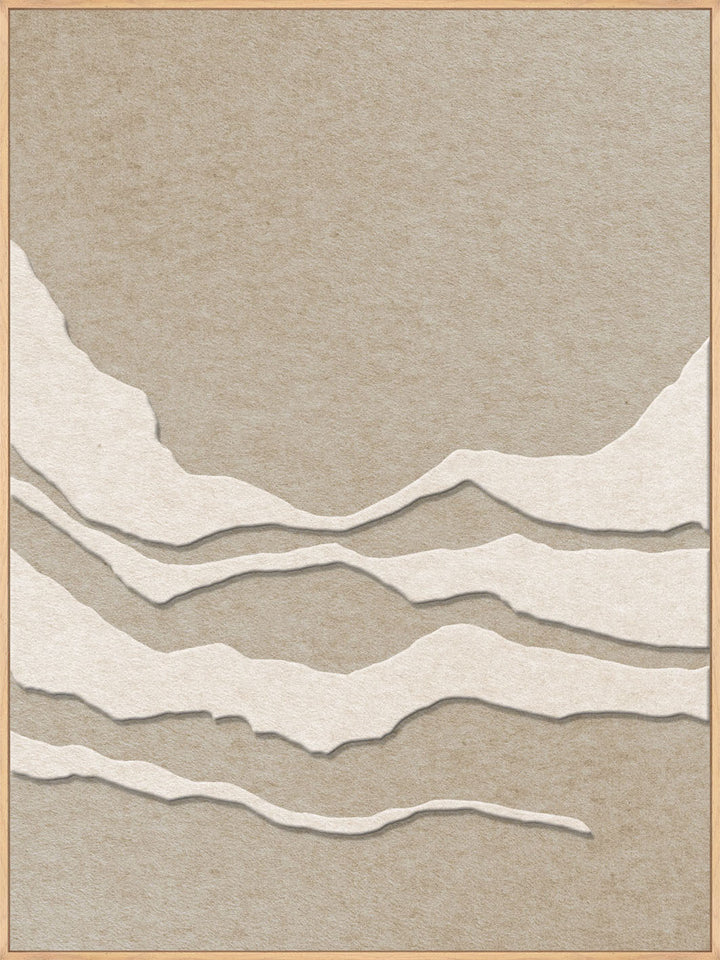 Tonefield 1 – Akustikbild aus Filz, Off-White/Sand, Hochformat