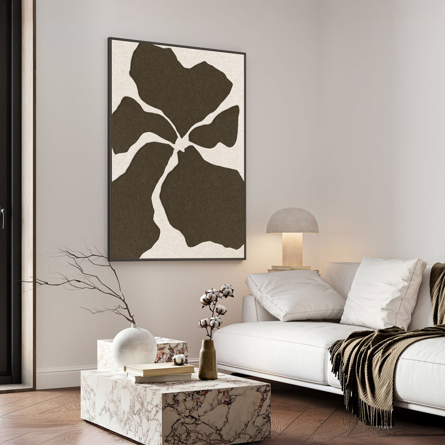 Clarity 2 – Akustikbild aus Filz in Off-White/Braun