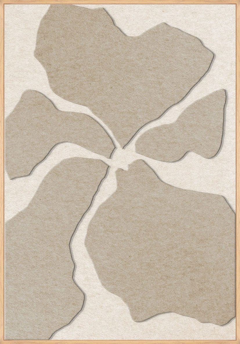 Clarity 1 – Akustikbild aus Filz, Sand/Off-White, Hochformat