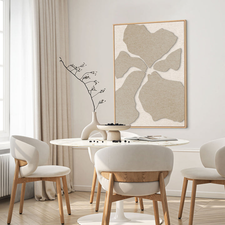 Clarity 1 – Akustikbild aus Filz in Sand/Off-White
