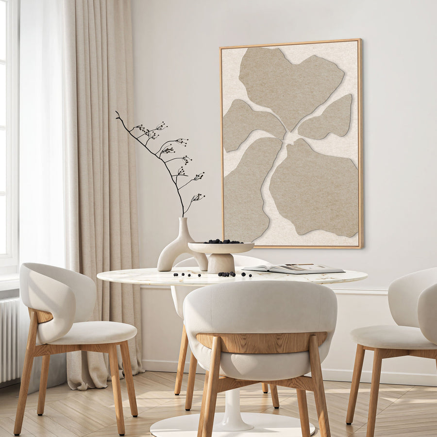 Clarity 1 – Akustikbild aus Filz in Sand/Off-White