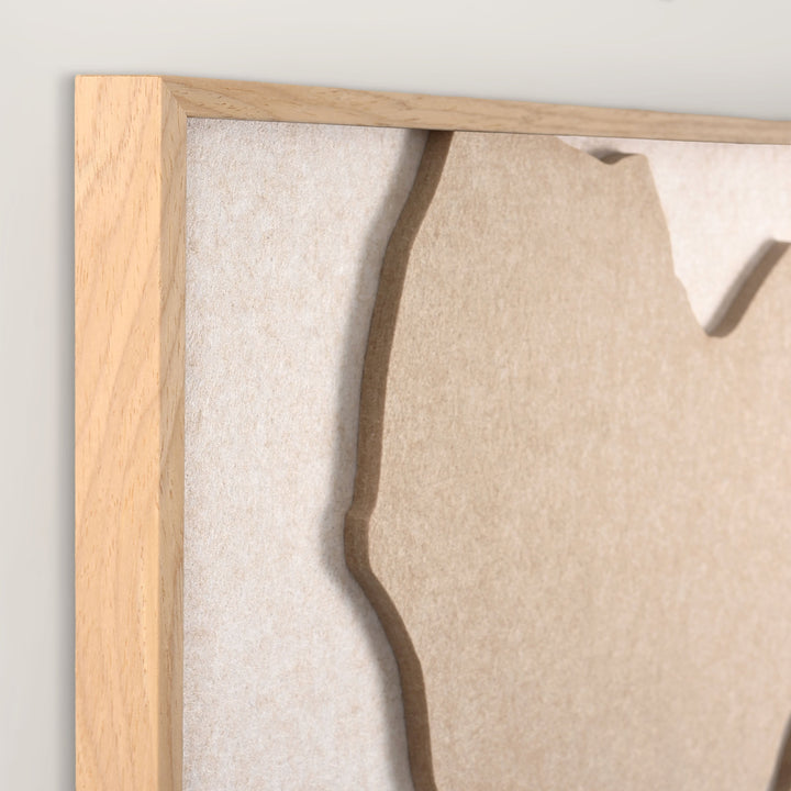 Clarity 1 – Akustikbild aus Filz, Sand/Off-White, Hochformat