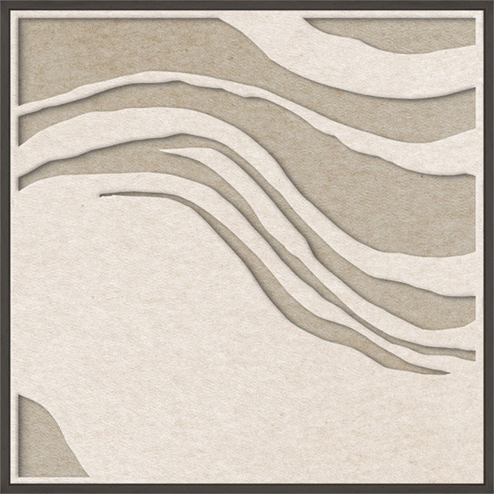 Sacred Silence Square 2 – Akustikbild aus Filz, Off-White/Sand, quadratisch