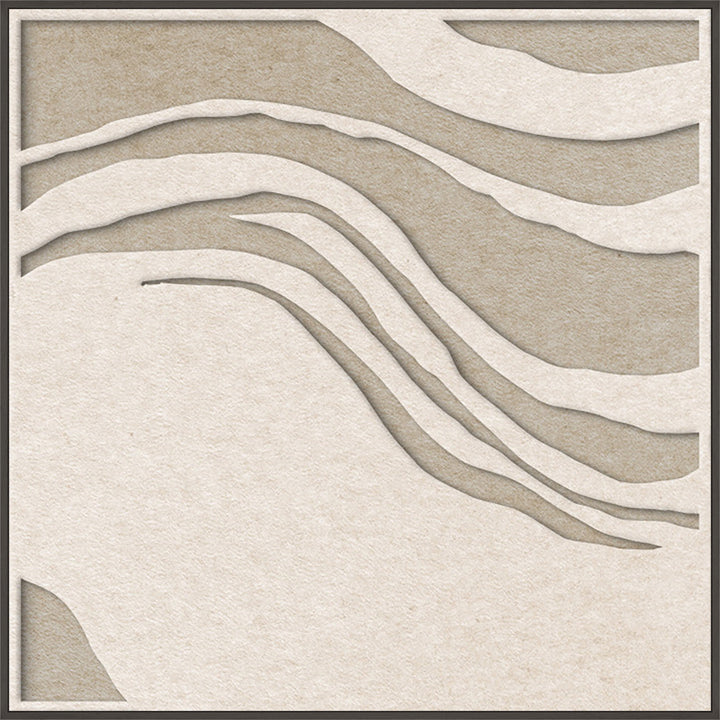 Sacred Silence Square 2 – Akustikbild aus Filz, Off-White/Sand, quadratisch