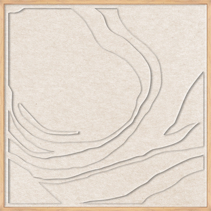 Silent Whisper Square 2 – Akustikbild aus Filz, Off-White, quadratisch