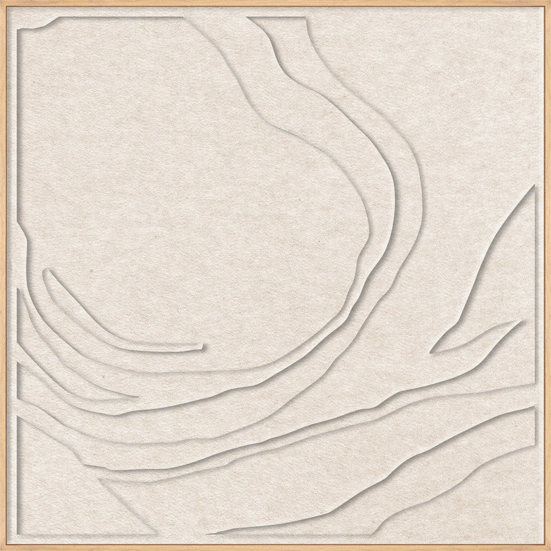 Silent Whisper Square 2 – Akustikbild aus Filz, Off-White, quadratisch