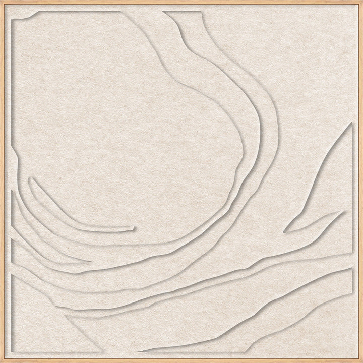 Silent Whisper Square 2 – Akustikbild aus Filz, Off-White, quadratisch