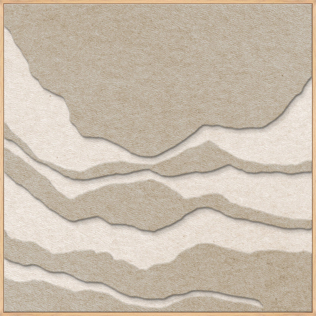 Tonefield Square 2 – Akustikbild aus Filz, Sand/Off-White, quadratisch