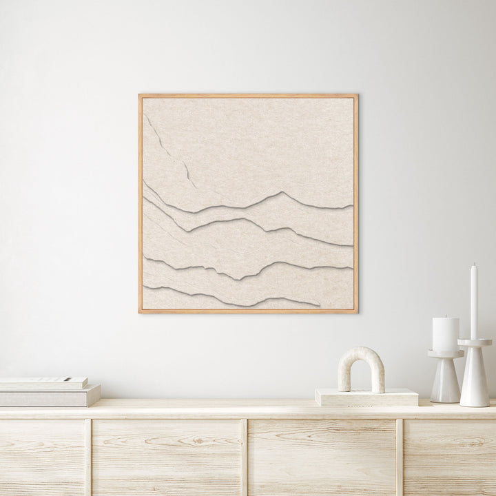Tonefield Square 1 – Akustikbild aus Filz in Off-White