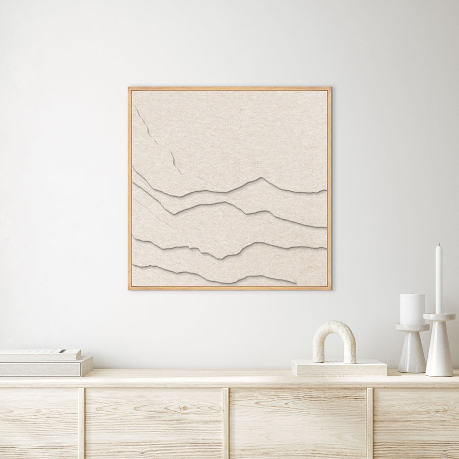 Tonefield Square 1 – Akustikbild aus Filz in Off-White