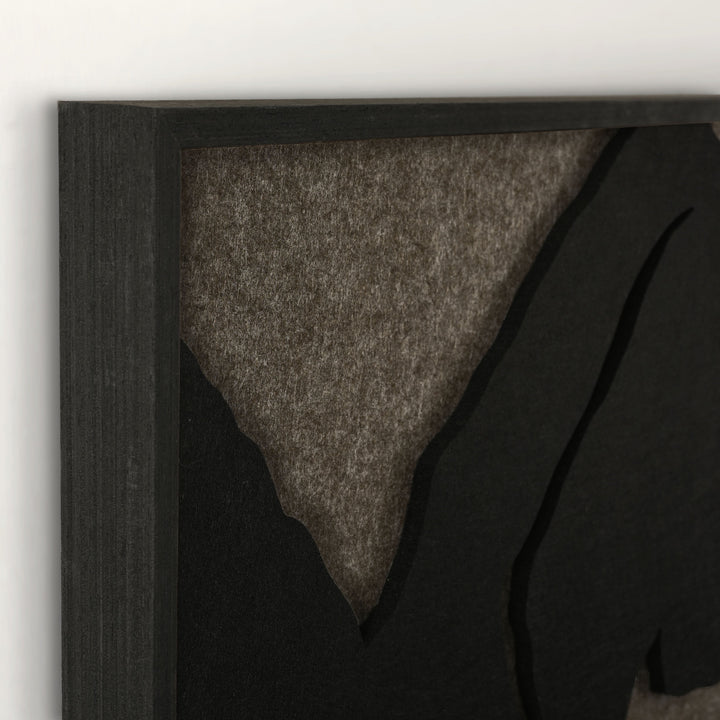 Silent Shadow Square 1 – Akustikbild aus Filz, quadratisch