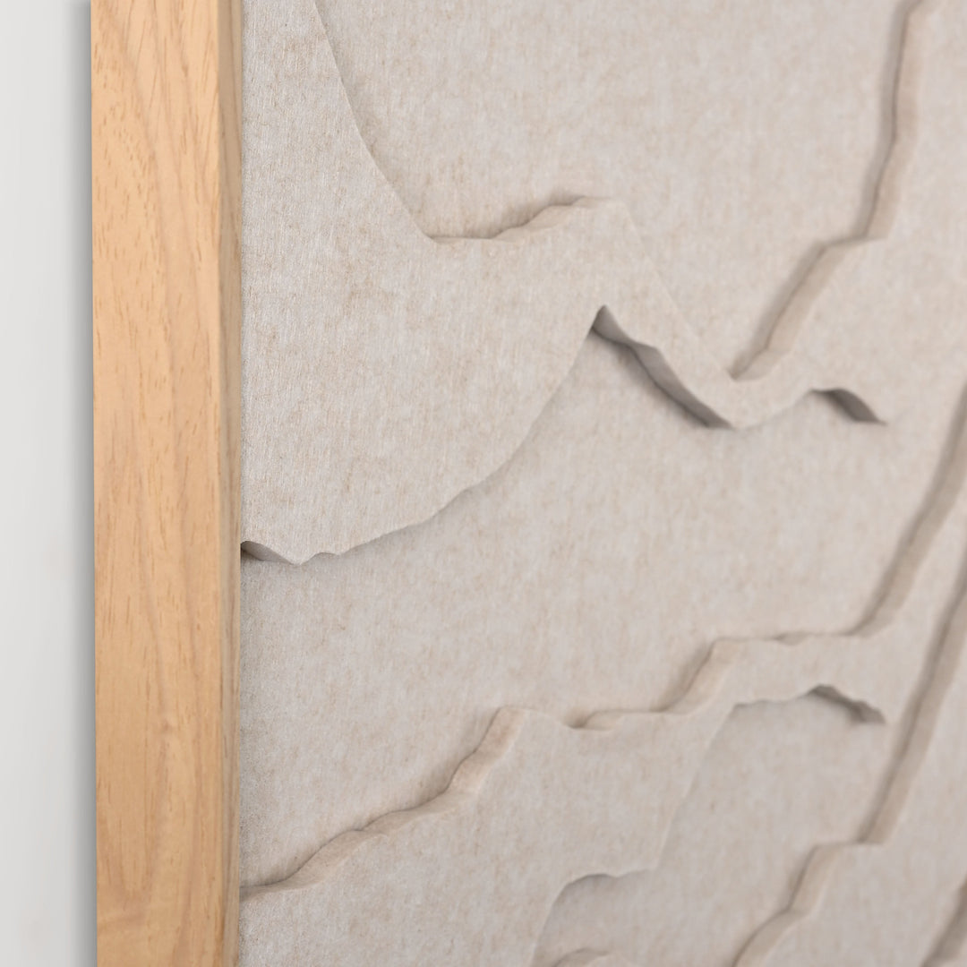 Tonefield Square 1 – Akustikbild aus Filz, Off-White, quadratisch