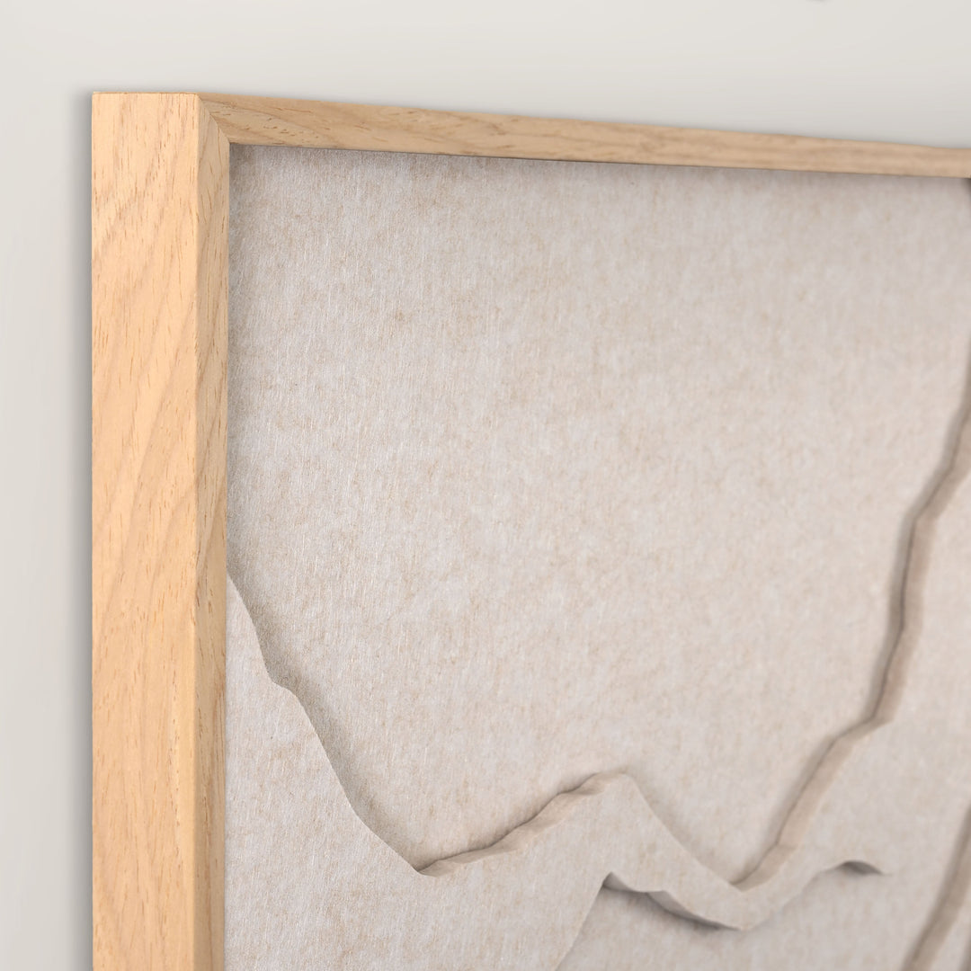 Tonefield Square 1 – Akustikbild aus Filz, Off-White, quadratisch