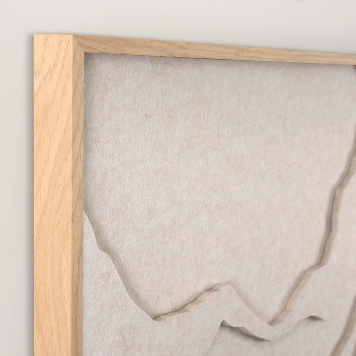 Tonefield Square 1 – Akustikbild aus Filz, Off-White, quadratisch