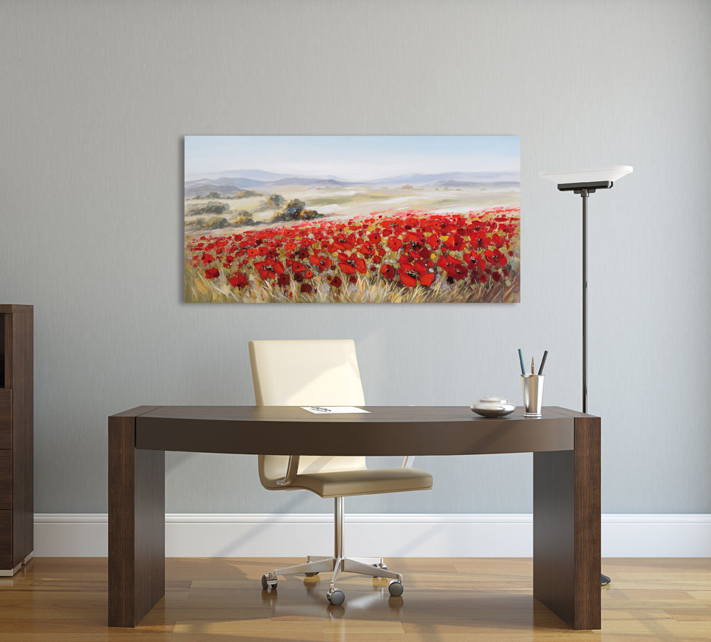 Landschaft mit Mohnblumen