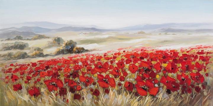 Landschaft mit Mohnblumen