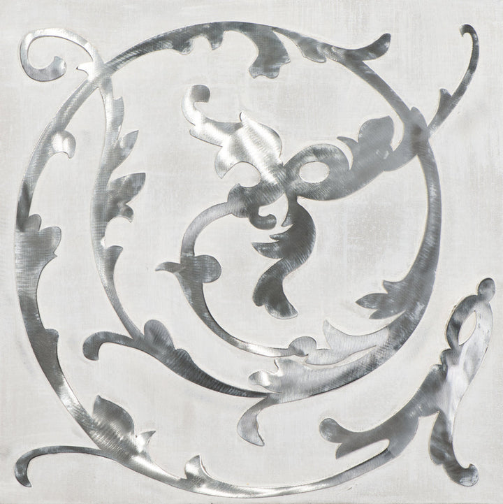 Efeu in silber – Handgemaltes Acrylgemälde