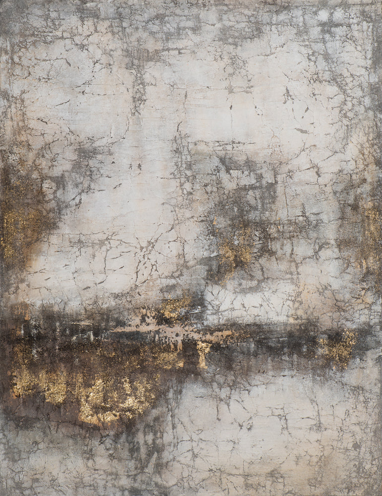 Abstrakte Farbkomposition in Beige und Gold