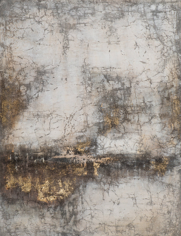 Abstrakte Farbkomposition in Beige und Gold