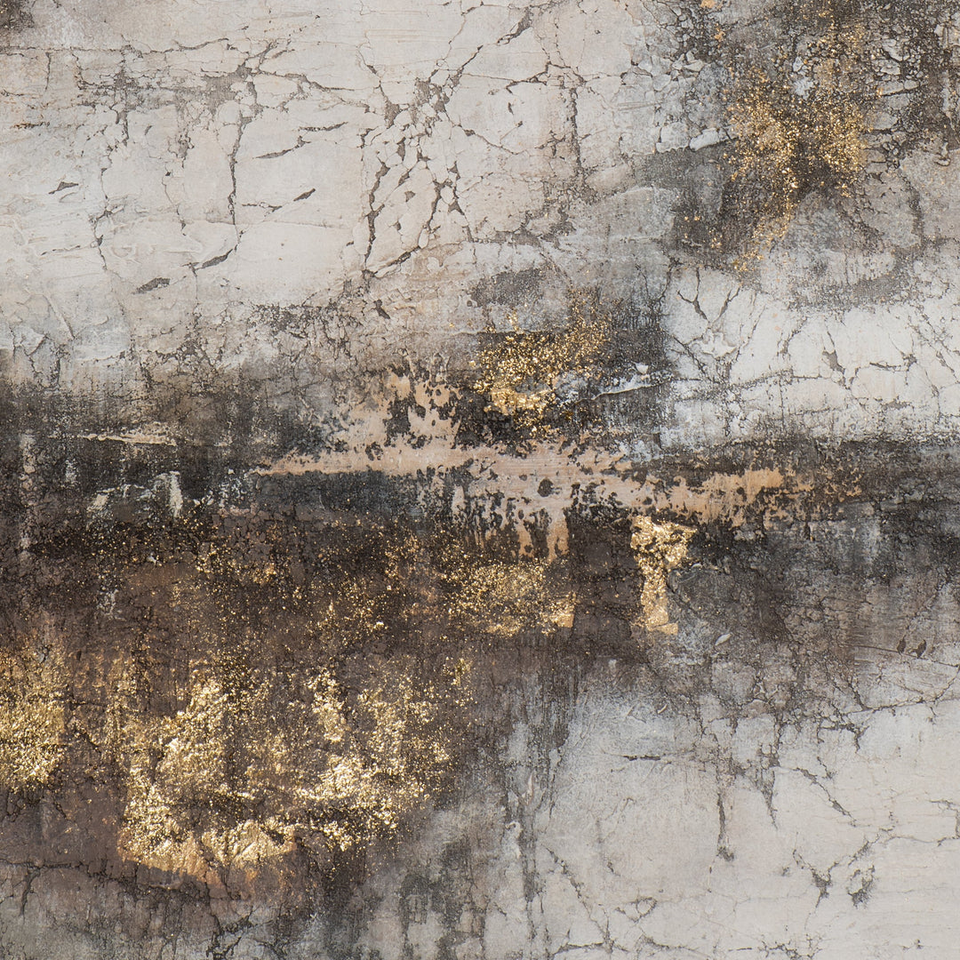 Abstrakte Farbkomposition in Beige und Gold