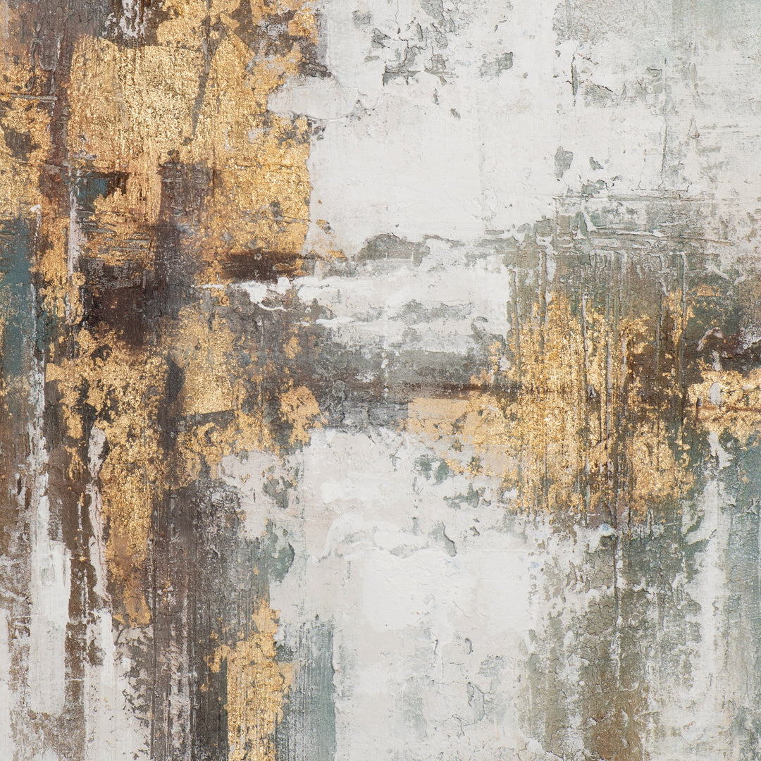 Abstrakte Farbkomposition in Beige und Gold